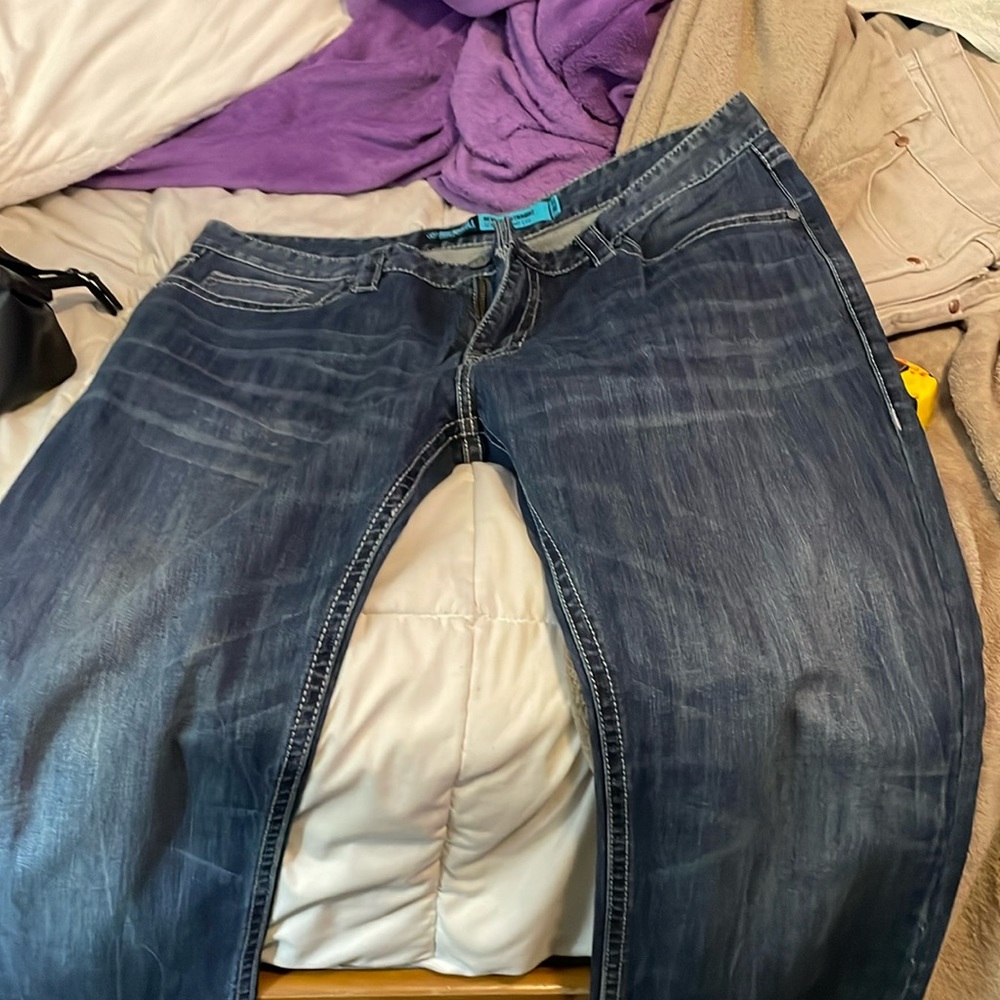 Rock and Roll denim slim straight jeans